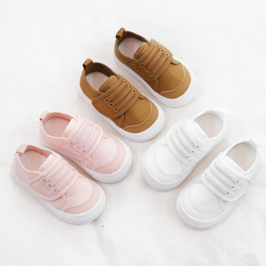 Indoor Children Canvas Shoes Baby Shoes Soft Sole Velcro Girls Boys Kids Sports Shoes