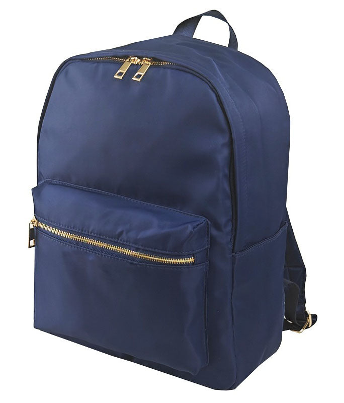 Waterproof Backpack Casual School Bag Large Capacity Solid Color Nylon Storage Bag For Student