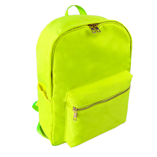 Waterproof Backpack Casual School Bag Large Capacity Solid Color Nylon Storage Bag For Student