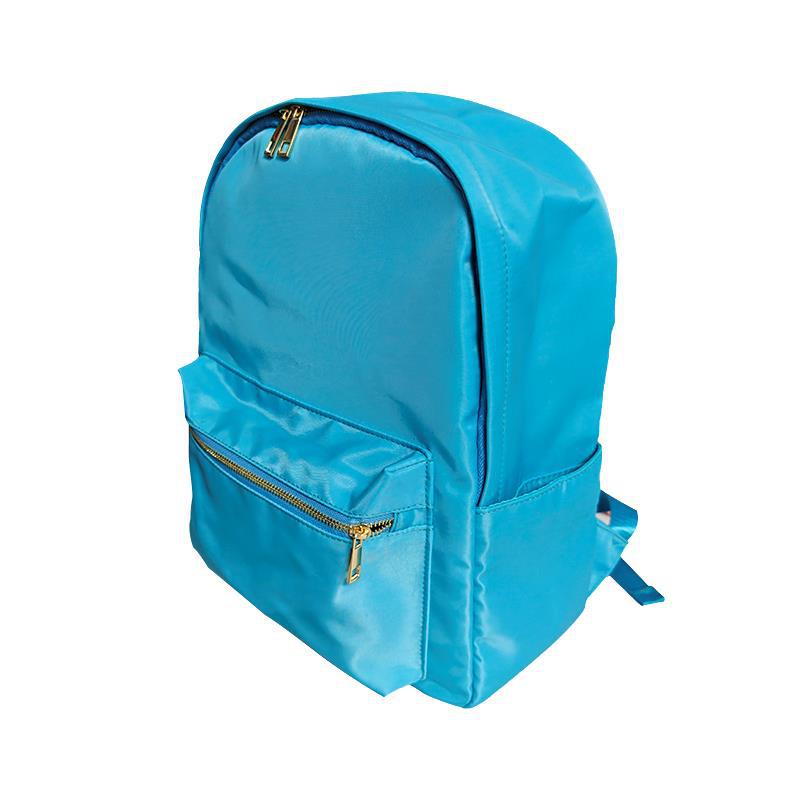 Waterproof Backpack Casual School Bag Large Capacity Solid Color Nylon Storage Bag For Student
