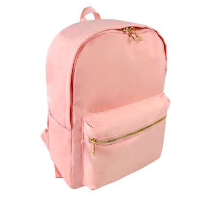 Waterproof Backpack Casual School Bag Large Capacity Solid Color Nylon Storage Bag For Student