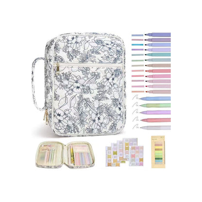 Quilted Cotton Book Storage Bag Portable Travel Prayer Book Cover Dustproof Book Sleeve For Bible Notebook Organizer