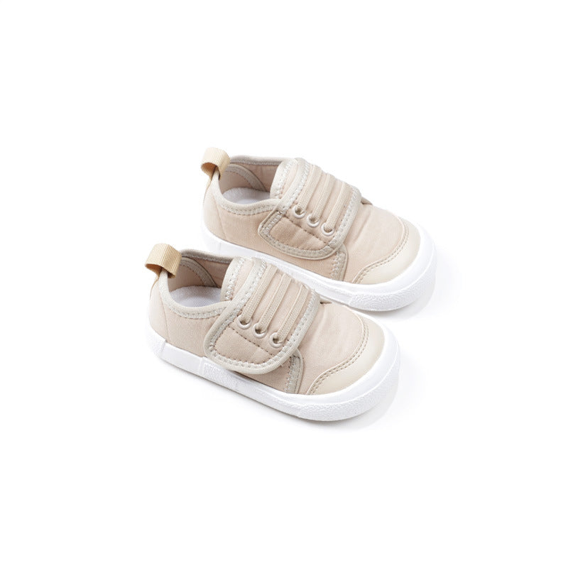 Indoor Children Canvas Shoes Baby Shoes Soft Sole Velcro Girls Boys Kids Sports Shoes