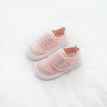 Indoor Children Canvas Shoes Baby Shoes Soft Sole Velcro Girls Boys Kids Sports Shoes